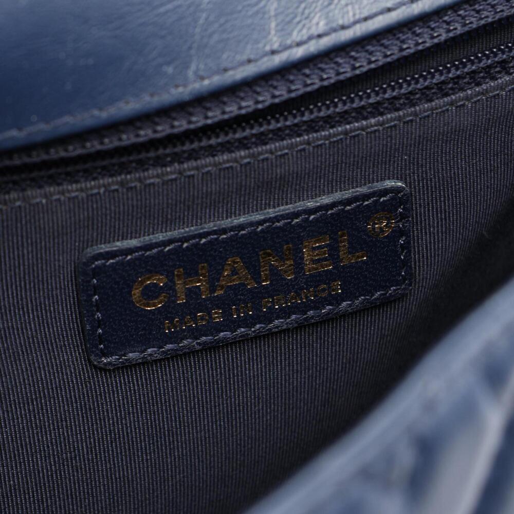 Chanel Chevron V-stitch Top Handle 2-Way Shoulder Bag/Handbag Leather Women's... - Picture 4 of 10